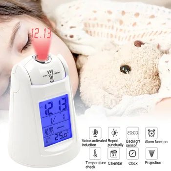 New Multi-function Alarm Clock Projector Color Display LED Backlight Attention Projection Digital Weather LCD Snooze Alarm Clock
New Multi-function Alarm Clock Projector Color Display LED Backlight Attention Projection Digital Weather LCD Snooze Alarm Clock