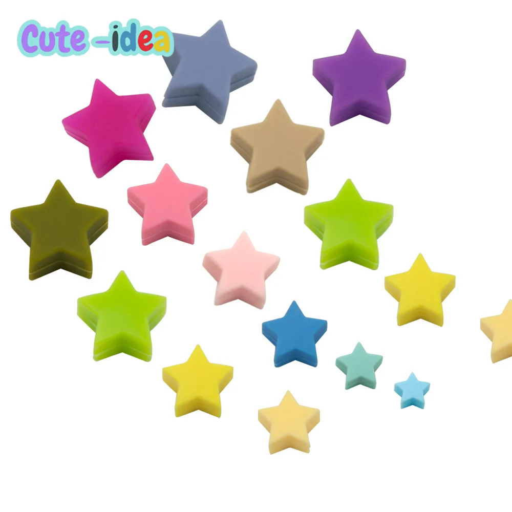 Cute-Idea 10PCs Star Teether Pacifier Chain DIY Accessories Chain BPA Free Chewable Teething Soft Baby Product Food Grade
Cute-Idea 10PCs Star Teether Pacifier Chain DIY Accessories Chain BPA Free Chewable Teething Soft Baby Product Food Grade