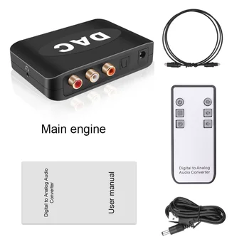 KEBIDU Digital to Analog Audio Converter with IR Remote Control Volume 192kHz Coaxial Optical Toslink to L/R RCA 3.5mm Adapter
KEBIDU Digital to Analog Audio Converter with IR Remote Control Volume 192kHz Coaxial Optical Toslink to L/R RCA 3.5mm Adapter