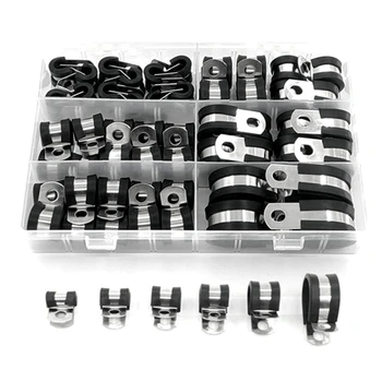 Cable Clamp,52Pcs Rubber Cushion Insulated Clamp.Stainless Steel Metal Clamp (Assortment Kit 3)
Cable Clamp,52Pcs Rubber Cushion Insulated Clamp.Stainless Steel Metal Clamp (Assortment Kit 3)