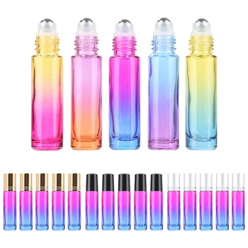 NEW 5/1Pcs 10ML/5ML Refillable Bottles Gradient Color Thick Glass Roll On Essential Oil Empty Perfume Bottle Durable For Travel
NEW 5/1Pcs 10ML/5ML Refillable Bottles Gradient Color Thick Glass Roll On Essential Oil Empty Perfume Bottle Durable For Travel