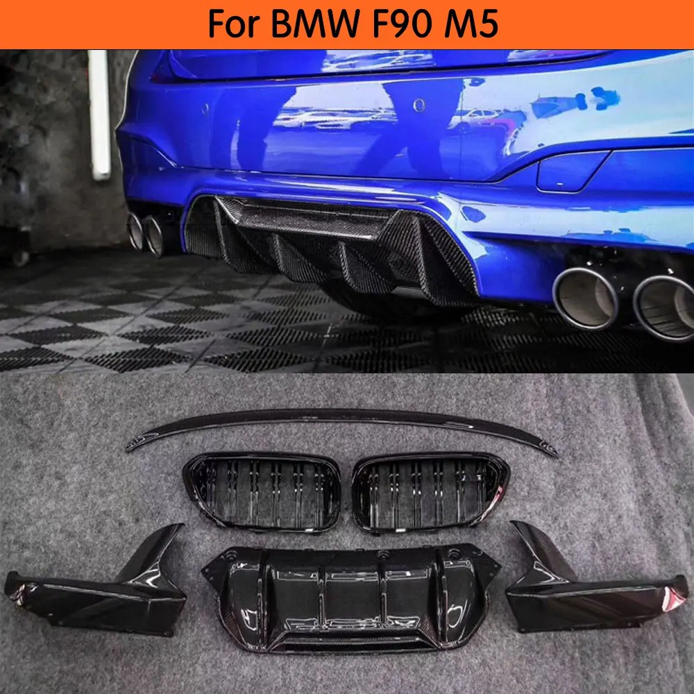 Carbon Fiber Rear Bumper Lip Diffuser Spoiler grill splitter for BMW 5 Series F90 M5 2017 2018 2019
Carbon Fiber Rear Bumper Lip Diffuser Spoiler grill splitter for BMW 5 Series F90 M5 2017 2018 2019