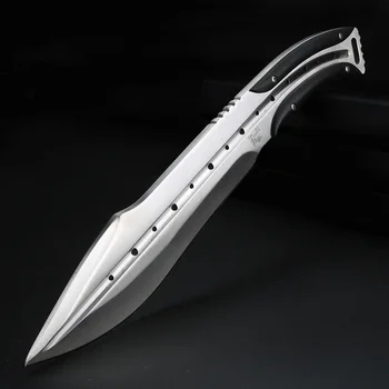 Outdoor Survival Hunting Knife D2 Steel Blade Full Tang Knives Fixed Blade Cut Meat Non-slip Handle with Leather Sheath
Outdoor Survival Hunting Knife D2 Steel Blade Full Tang Knives Fixed Blade Cut Meat Non-slip Handle with Leather Sheath