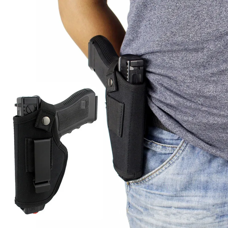 

Universal Tactical Gun Holster Concealed Carry Holsters Belt Metal Clip IWB OWB Holster Airsoft Pistol Gun Bag for Handguns