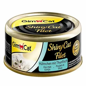 

GimCat - Comida Húmeda para Gatos Adultos Shiny Cat Filetes Pollo Y Atún 70 Gr