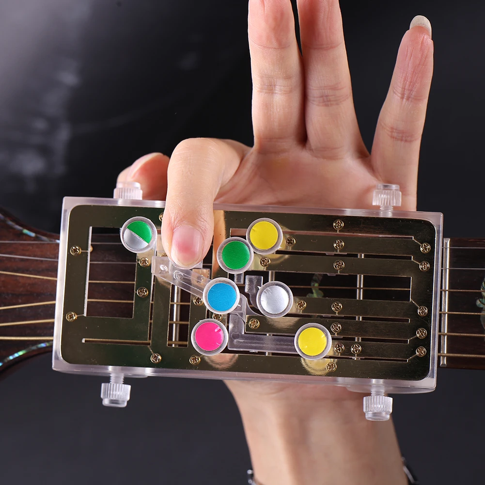 Acoustic Guitar Chord Buddy Teaching Aid Guitar Tool Guitar Learning System Practrice Aid with 6 Universal Chords
Acoustic Guitar Chord Buddy Teaching Aid Guitar Tool Guitar Learning System Practrice Aid with 6 Universal Chords