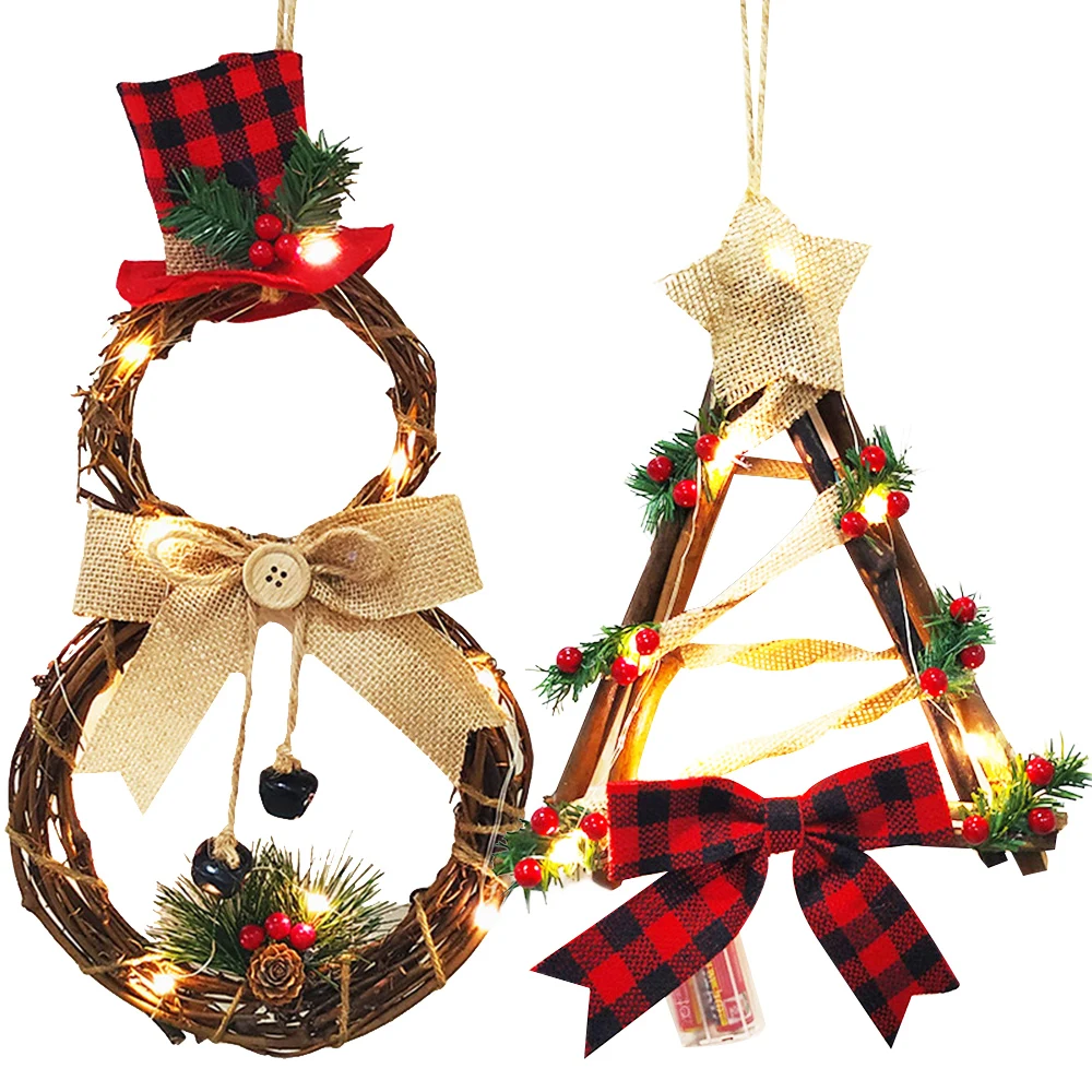 1-2Pack LED Christmas Snowman Rattan Decoration Lights Door Hanging Flower Fairy Light Ring Decoration For Christmas Party D30
1-2Pack LED Christmas Snowman Rattan Decoration Lights Door Hanging Flower Fairy Light Ring Decoration For Christmas Party D30