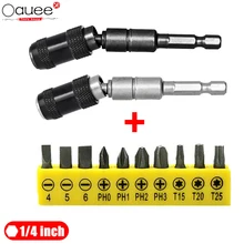 1/4" Magnetic Screw Drill Tip Drill Screw Tool Quick Change Locking Bit Holder Drive Guide Drill Bit Extensions Woodworking Tool
1/4" Magnetic Screw Drill Tip Drill Screw Tool Quick Change Locking Bit Holder Drive Guide Drill Bit Extensions Woodworking Tool