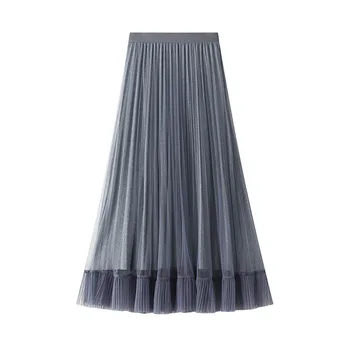 New 2020 Spring Summer Skirts Womens Mesh Tulle Skirt Women Elastic High Waist A Line Mid Calf Midi Long Pleated Skirt
New 2020 Spring Summer Skirts Womens Mesh Tulle Skirt Women Elastic High Waist A Line Mid Calf Midi Long Pleated Skirt