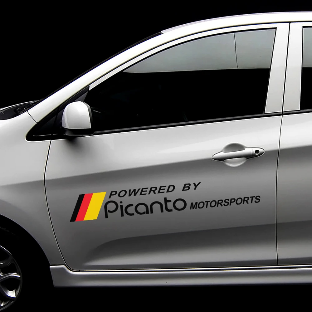 2 шт. автомобиль Motorsports боковой двери Светоотражающие виниловые наклейки для Kia