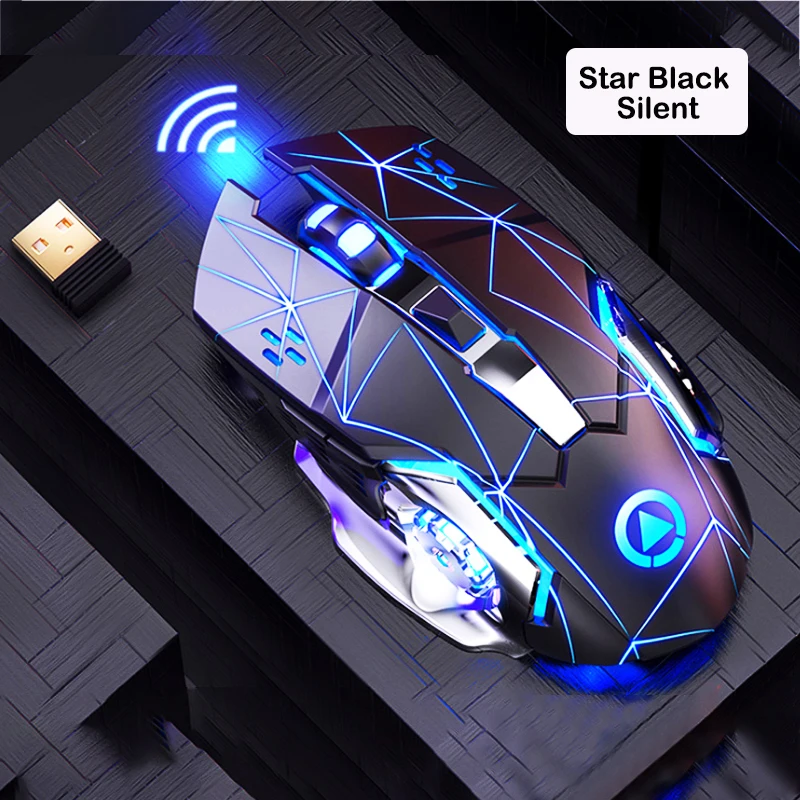 2.4G Wireless Gaming Mouse 1600 DPI LED Rechargeable Adjustable Gamer Silent mouse Mute Gamer Mouse Game Mice For PC Laptop
2.4G Wireless Gaming Mouse 1600 DPI LED Rechargeable Adjustable Gamer Silent mouse Mute Gamer Mouse Game Mice For PC Laptop