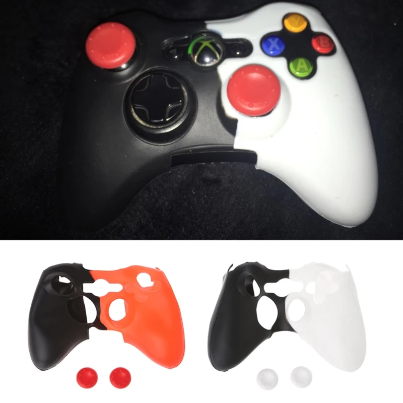 Double-Color Silicone Cover Joystick Gel Skin Soft Protective Case for XBOX 360 Controller Gamepad
Double-Color Silicone Cover Joystick Gel Skin Soft Protective Case for XBOX 360 Controller Gamepad