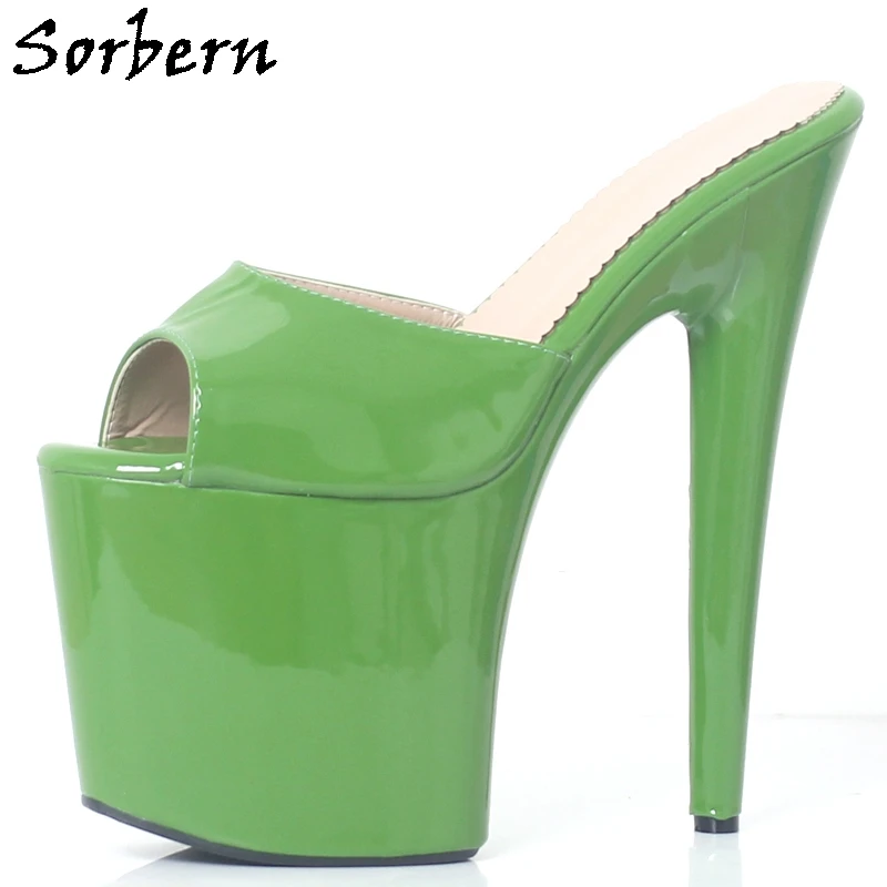 Sorbern Fashion Open Toe Patent Slippers Summer Style Shoes 8 Inch High Heel Platform Shoe Slides Outdoor Shoes Custom Colors
Sorbern Fashion Open Toe Patent Slippers Summer Style Shoes 8 Inch High Heel Platform Shoe Slides Outdoor Shoes Custom Colors