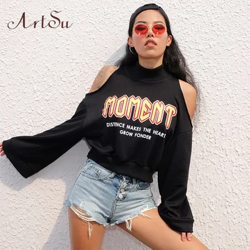 ArtSu Turtleneck Off Shoulder Black Hoodie Women Long Sleeve Crop Sweatshirt Hoodies Oversize Harajuku Streetwear Fall ASHO20371
ArtSu Turtleneck Off Shoulder Black Hoodie Women Long Sleeve Crop Sweatshirt Hoodies Oversize Harajuku Streetwear Fall ASHO20371