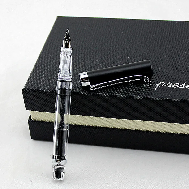 high quality Fashion Brief Transparent Fountain Pen Silver Clip Colorful Ink Pens Student School Supplies Stationery
high quality Fashion Brief Transparent Fountain Pen Silver Clip Colorful Ink Pens Student School Supplies Stationery