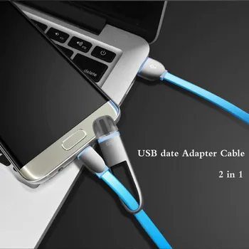 2 in 1 USB Date Adapter Cable 1M Multi-color Data Line Multi-function Data Line For Apple For Android Charging Line 5colors
2 in 1 USB Date Adapter Cable 1M Multi-color Data Line Multi-function Data Line For Apple For Android Charging Line 5colors
