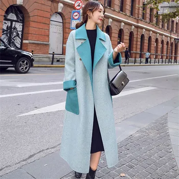 2020 Winter Women Woolen Coat New Loose Large Size Casual Woolen Jacket Long Color Matching Fashion Wool Outerwear Female XIN243
2020 Winter Women Woolen Coat New Loose Large Size Casual Woolen Jacket Long Color Matching Fashion Wool Outerwear Female XIN243