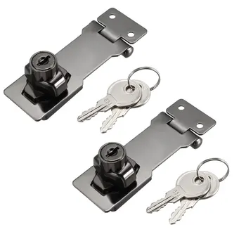 uxcell Keyed Hasp Lock 94mm Twist Knob Keyed Locking Hasp for Door Cabinet Keyed Different Bright Black 2 Pcs
uxcell Keyed Hasp Lock 94mm Twist Knob Keyed Locking Hasp for Door Cabinet Keyed Different Bright Black 2 Pcs