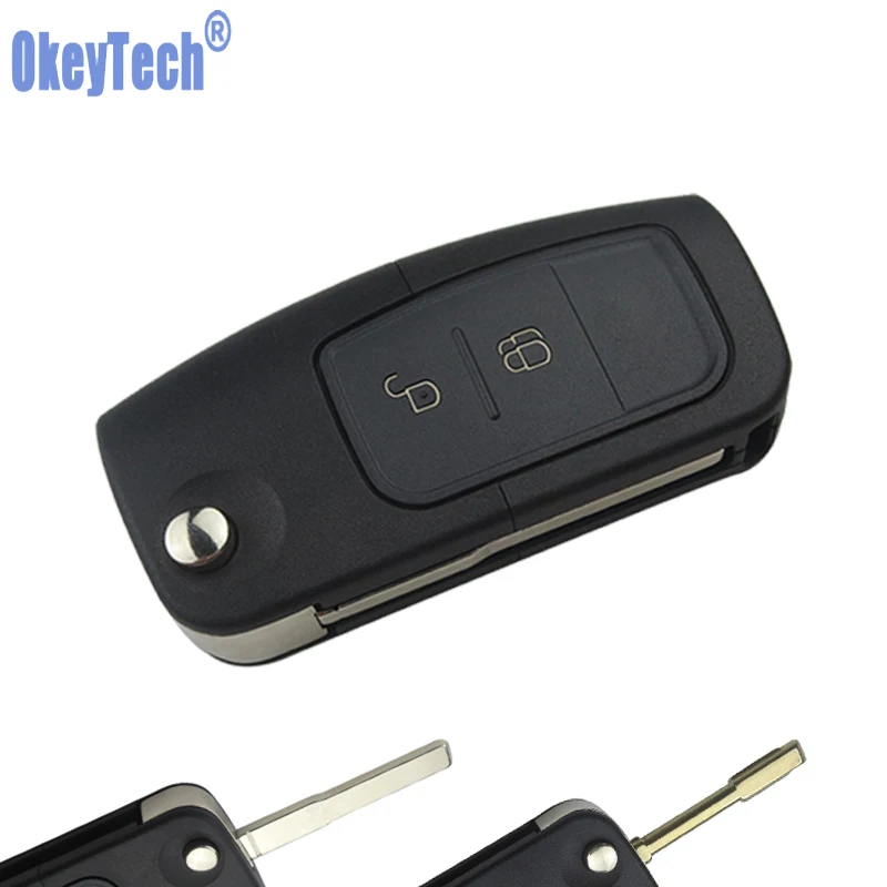 OkeyTech для Ford Focus Kuga Fiesta Mondeo Mk3 Mk4 C max ession 2 кнопки откидной складной пульт