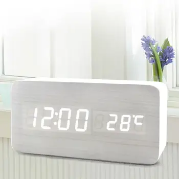 Wooden Digital Alarm Clock Activated by Either Touch or Sound Temperature Multi-function Alarm Clock Digital Home Decor
Wooden Digital Alarm Clock Activated by Either Touch or Sound Temperature Multi-function Alarm Clock Digital Home Decor