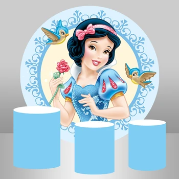 091sxy Cartoon Princess Snow White Background for Photo Studio Blue Theme Bird Girls Birthday Party Round Backdrop Photography
091sxy Cartoon Princess Snow White Background for Photo Studio Blue Theme Bird Girls Birthday Party Round Backdrop Photography