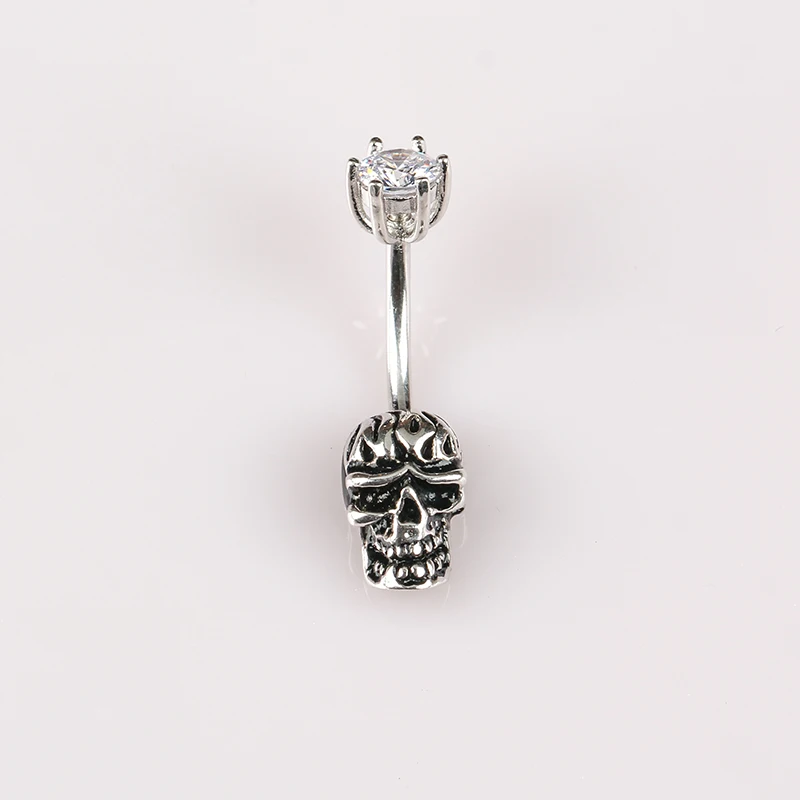 925 Sterling Silver Body Jewelry Skull Navel Piercing Belly Button Rings Women Decoration Beach Accessories Rod Length 6 8 10MM
925 Sterling Silver Body Jewelry Skull Navel Piercing Belly Button Rings Women Decoration Beach Accessories Rod Length 6 8 10MM