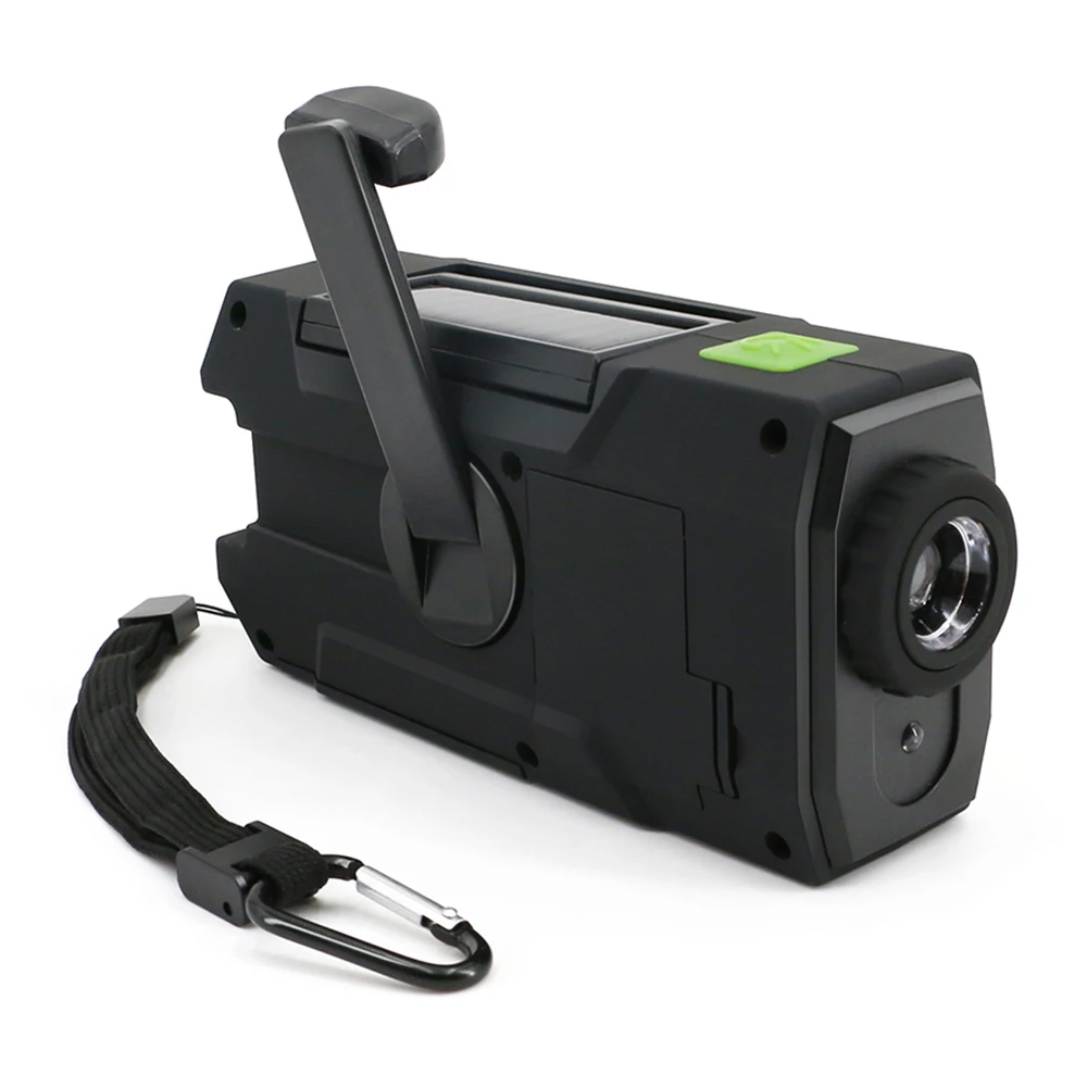 Multifunctional Hand radio Solar Crank Dynamo Powered AM/FM/NOAA Weather Radio Use Emergency LED Flashlight and Power Bank
Multifunctional Hand radio Solar Crank Dynamo Powered AM/FM/NOAA Weather Radio Use Emergency LED Flashlight and Power Bank
