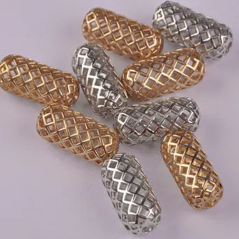 New Fashion Jewelry Spacer Dull Silver KC Gold 13X29mm Mesh Spacer Beads Findings for Jewelry Making 
New Fashion Jewelry Spacer Dull Silver KC Gold 13X29mm Mesh Spacer Beads Findings for Jewelry Making