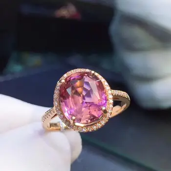 H623 Fine Jewelry Real 18K Rose Gold AU750 100% Natural Pink Tourmaline Gemstone 4.53ct Female Rings for Women Fine Ring
H623 Fine Jewelry Real 18K Rose Gold AU750 100% Natural Pink Tourmaline Gemstone 4.53ct Female Rings for Women Fine Ring