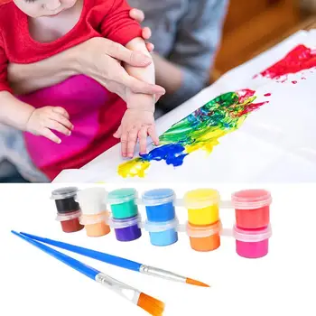 12 Colors Finger Painting Tool kit Painting with 2 brushes Art Toy DIY Educational Toys Children theh Pigment Give M4K7
12 Colors Finger Painting Tool kit Painting with 2 brushes Art Toy DIY Educational Toys Children theh Pigment Give M4K7