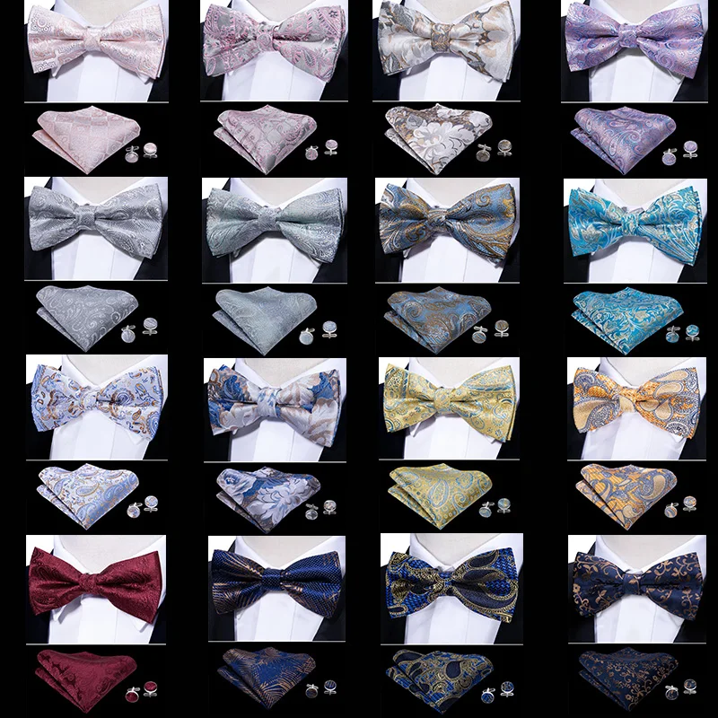 New Pink Colorful Bow Tie For Men Red Silk Floral Paisley Purple Handky Cufflinks Suit For Business Wedding Necktie Barry.Wang
New Pink Colorful Bow Tie For Men Red Silk Floral Paisley Purple Handky Cufflinks Suit For Business Wedding Necktie Barry.Wang