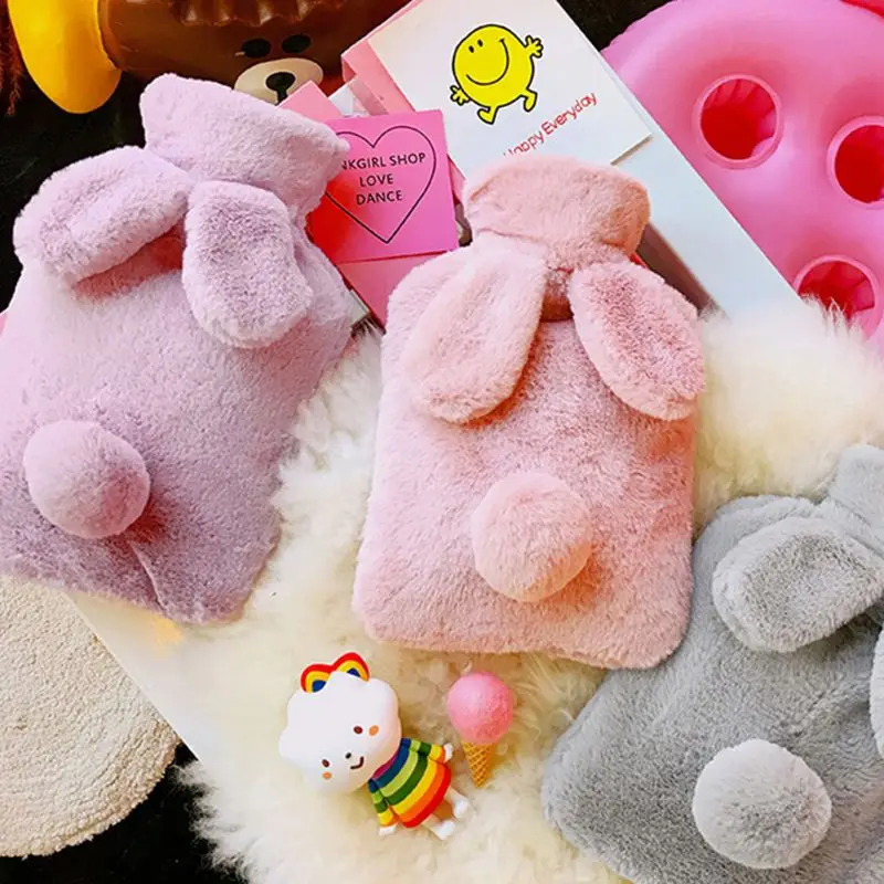 Cute Cartoon Rabbit Ears Hot Water Injection PVC Bottle with Thicken Plush Cover for Women Girls Warm Heat Therapy
Cute Cartoon Rabbit Ears Hot Water Injection PVC Bottle with Thicken Plush Cover for Women Girls Warm Heat Therapy