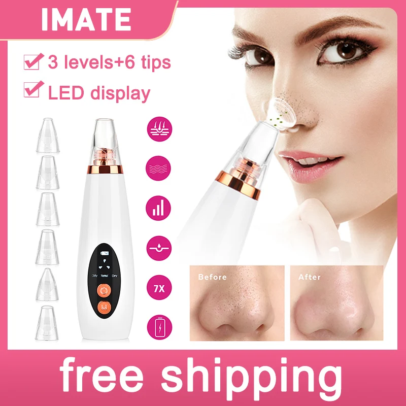 Pore Cleaner USB Rechargeable Blackhead Remover Face Pore Vacuum Skin Care Acne Pimple Removal Vacuum Suction Facial Tools
Pore Cleaner USB Rechargeable Blackhead Remover Face Pore Vacuum Skin Care Acne Pimple Removal Vacuum Suction Facial Tools