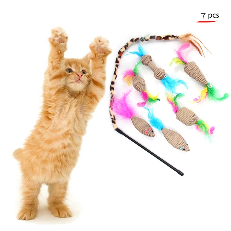 7-piece pet cat toy combination set interesting cat leopard print cloth strip tease cat stick feather various corrugated paper m
7-piece pet cat toy combination set interesting cat leopard print cloth strip tease cat stick feather various corrugated paper m