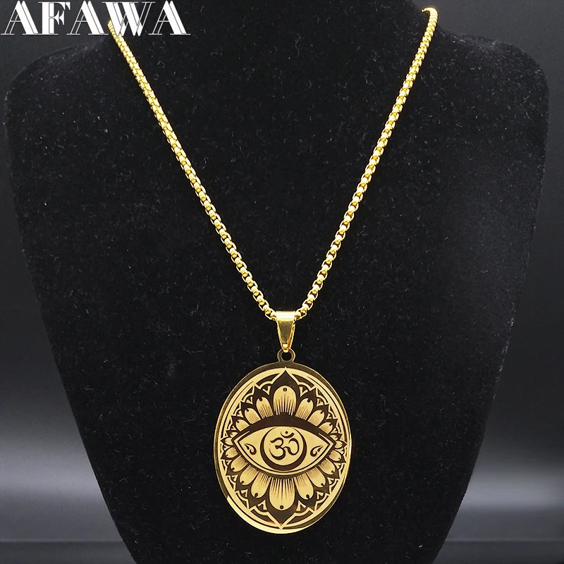 2019 Stainless Steel Eyes Necklace for Women Gold Color Big Long Necklace Jewerly acero inoxidable joyeria N19761
2019 Stainless Steel Eyes Necklace for Women Gold Color Big Long Necklace Jewerly acero inoxidable joyeria N19761