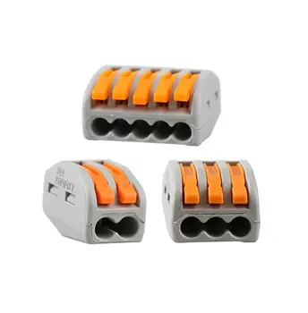 60pcs Reusable Electrical Wire Connectors Kit Spring Lever Nut Terminal Blocks Conductor
60pcs Reusable Electrical Wire Connectors Kit Spring Lever Nut Terminal Blocks Conductor