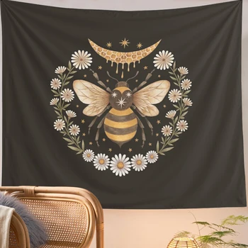 Honey Bee Daisy Tapestry Wall Hanging Floral Wall Tapestry Flower Hippie Tapestry Wall Carpets Psychedelic Drom Room Tapestry
Honey Bee Daisy Tapestry Wall Hanging Floral Wall Tapestry Flower Hippie Tapestry Wall Carpets Psychedelic Drom Room Tapestry