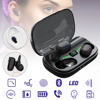 Wireless Earbuds with Wireless Charging Case Bluetooth5.0 Stereo Sound Music Time Waterproof Sports Earphones
Wireless Earbuds with Wireless Charging Case Bluetooth5.0 Stereo Sound Music Time Waterproof Sports Earphones