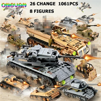1061PCS Tank Building Blocks Toys Mini figures Vehicle Aircraft Boy Educational Block Military Compatible LegoINGlys Bricks
1061PCS Tank Building Blocks Toys Mini figures Vehicle Aircraft Boy Educational Block Military Compatible LegoINGlys Bricks