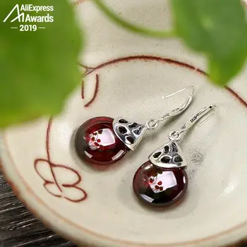 S925 Fine Jewelry Ruby Drop Earrings Women Handmade Art Gift Round Carnelian Retro Ruby red jasper
S925 Fine Jewelry Ruby Drop Earrings Women Handmade Art Gift Round Carnelian Retro Ruby red jasper