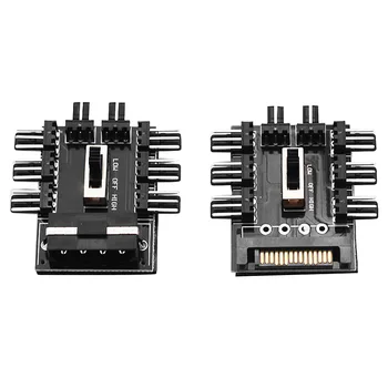 Computer Chassis Fan Hub Board FAN HUB Supports 8-Way Fan 3-Speed Governor with LED Light
Computer Chassis Fan Hub Board FAN HUB Supports 8-Way Fan 3-Speed Governor with LED Light