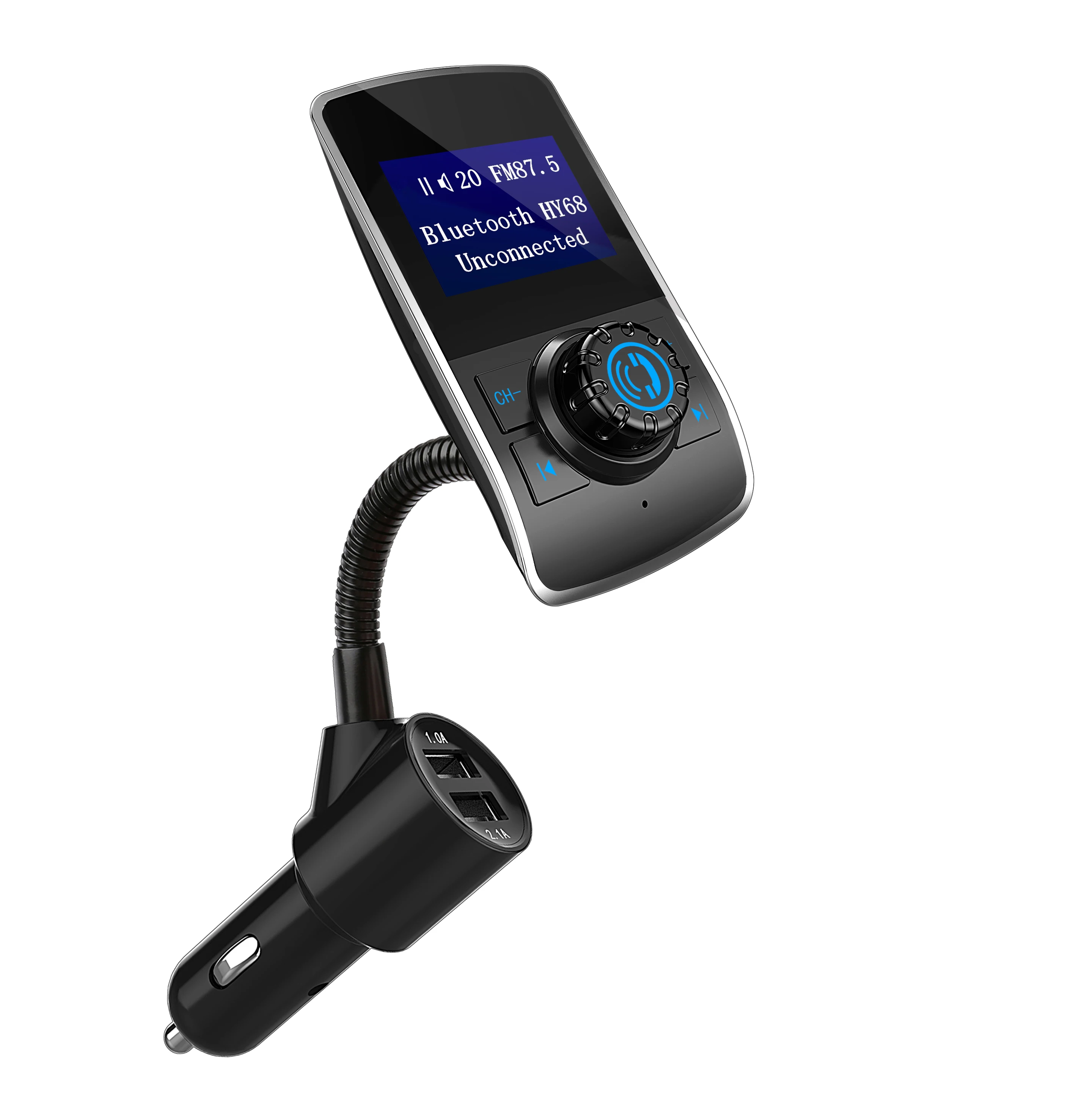 Car FM transmitter wireless handfree audio receiver car mp3 player with dual USB and one TF slot
Car FM transmitter wireless handfree audio receiver car mp3 player with dual USB and one TF slot