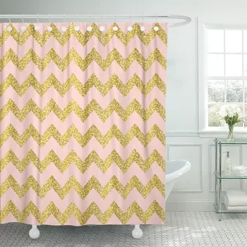 Celebration Gold Glittering Confetti on Chevron and Pink Day Shower Curtains Waterproof Polyester Fabric 72 x 72 Inches Set
Celebration Gold Glittering Confetti on Chevron and Pink Day Shower Curtains Waterproof Polyester Fabric 72 x 72 Inches Set