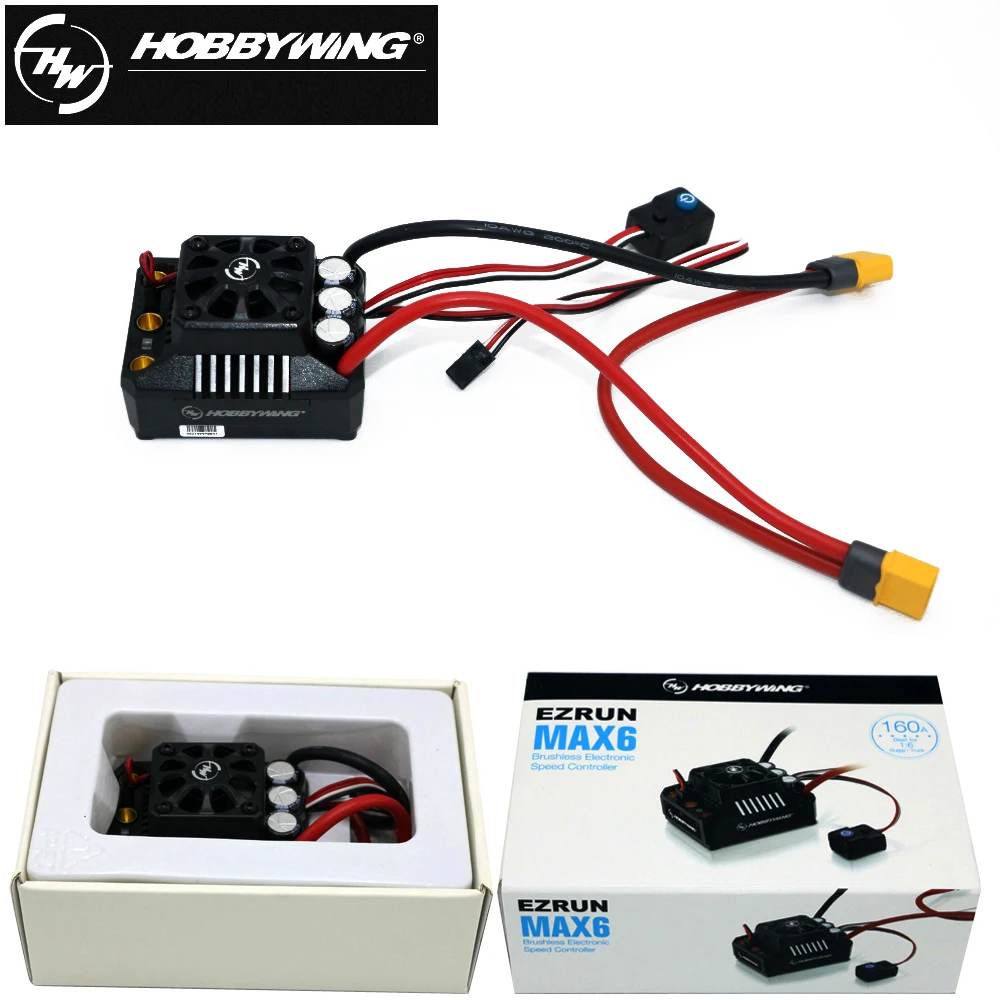 Hot 1pcs RC ESC Hobbywing EZRUN Max6 V3 160A Waterproof Brushless Speed Controller XT60 Plug/T Plug for 1/6 RC Car
Hot 1pcs RC ESC Hobbywing EZRUN Max6 V3 160A Waterproof Brushless Speed Controller XT60 Plug/T Plug for 1/6 RC Car