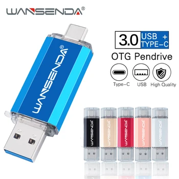 WANSENDA TYPE-C USB 3.0 USB Flash Drive OTG Pen Drive for Android Mobile 16GB 32GB 64GB 128GB 256GB Pendrive 2 in 1 Memory Stick
WANSENDA TYPE-C USB 3.0 USB Flash Drive OTG Pen Drive for Android Mobile 16GB 32GB 64GB 128GB 256GB Pendrive 2 in 1 Memory Stick