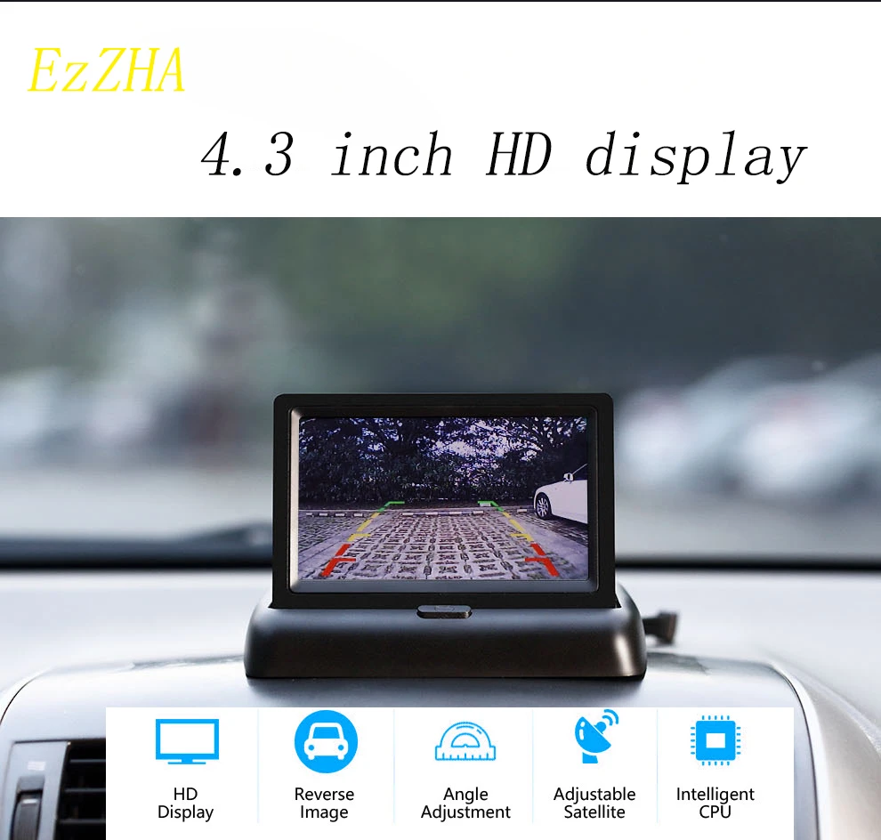 Car Monitor 4.3 inch Foldable TFT LCD Display Rear View Reversing Camera Mirror Parking Assistance Rearview Monitors NTSC PAL
Car Monitor 4.3 inch Foldable TFT LCD Display Rear View Reversing Camera Mirror Parking Assistance Rearview Monitors NTSC PAL