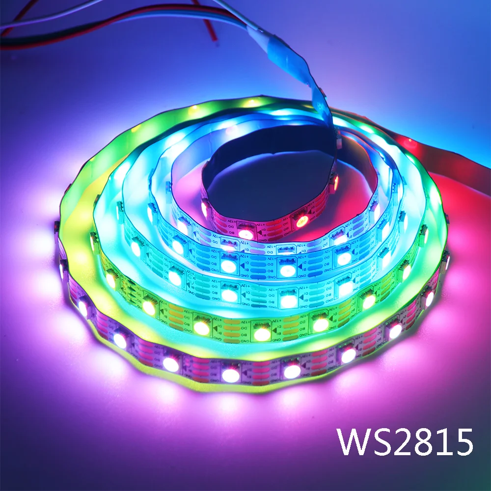 

Addressable 12V WS2815 RGB LED Strip Light SMD5050 30/60/144 Leds/M Waterproof Led Tape 1m 5m Full Color Flexible Led Stripe