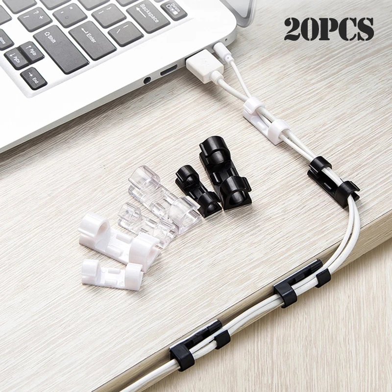 20Pcs Self-adhesive Desktop Cable Clips Home Office Tie Mounts Cable Wire Storage Charger Cable Holder Clips Wiring Accessories
20Pcs Self-adhesive Desktop Cable Clips Home Office Tie Mounts Cable Wire Storage Charger Cable Holder Clips Wiring Accessories