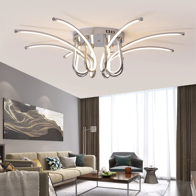 Surface mounted Modern led Chandelier for living room bedroom study room Gold/Chrome plated Chandelier 90-260V Free Shipping 
Surface mounted Modern led Chandelier for living room bedroom study room Gold/Chrome plated Chandelier 90-260V Free Shipping