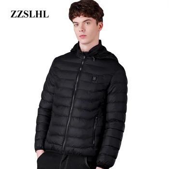 Winter Warm Men Women Smart Thermostat Hooded Waterproof Skiing Hiking Fleece Jackets Intelligent Electric Heating Coat Lovers 
Winter Warm Men Women Smart Thermostat Hooded Waterproof Skiing Hiking Fleece Jackets Intelligent Electric Heating Coat Lovers